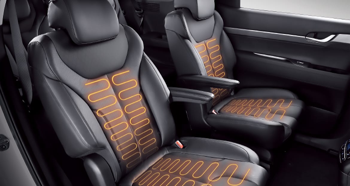 Calentador de asiento trasero
