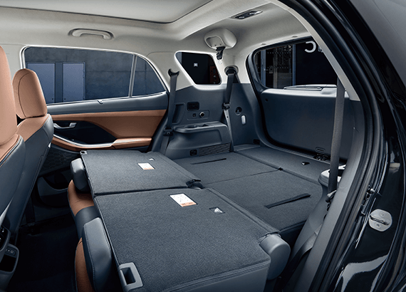 2ª fila plegable, plegado completo.